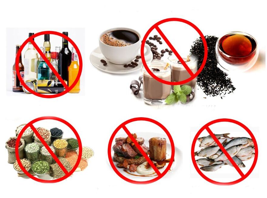alimentos proibidos para gota