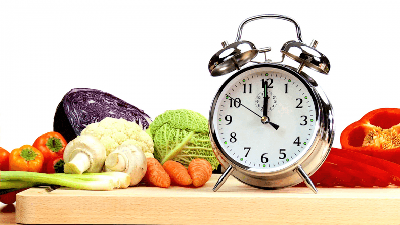 horários das refeições em uma dieta de trigo sarraceno